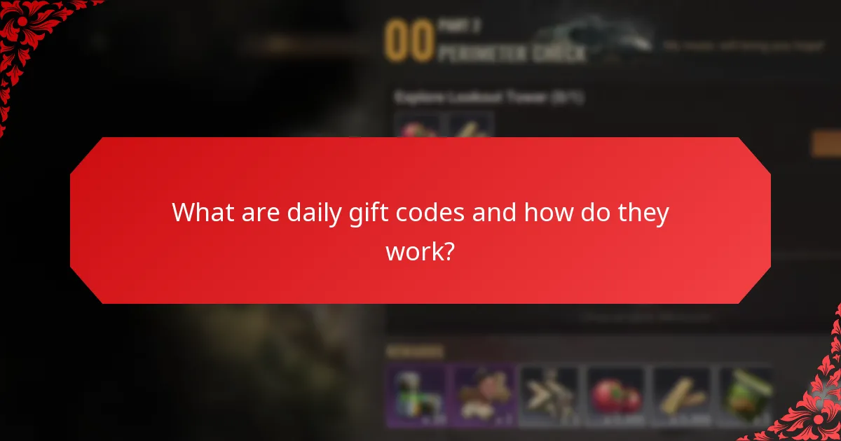 How do players redeem daily gift codes?