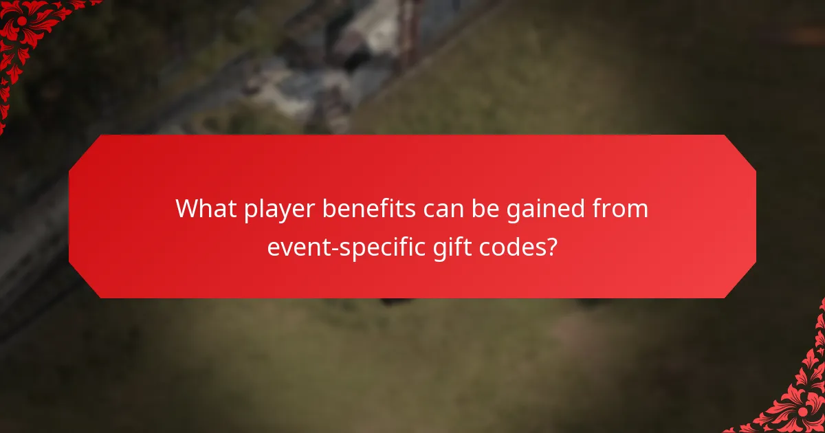 What player benefits can be gained from event-specific gift codes?